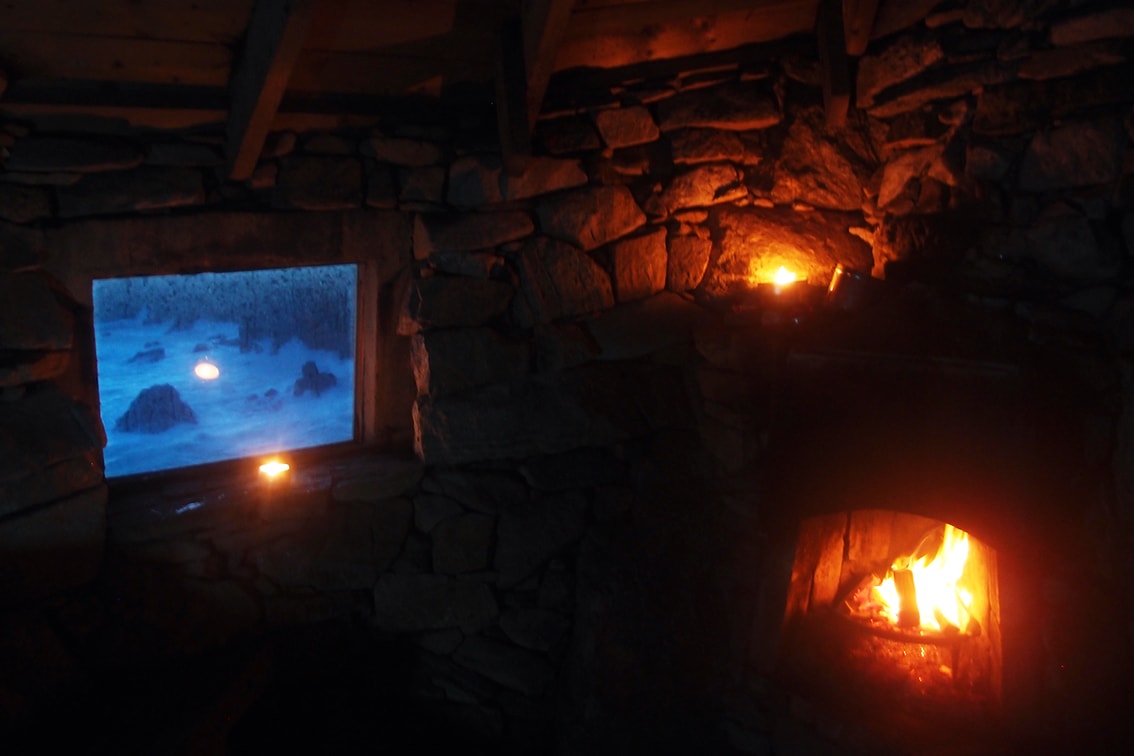 The Bothy, a dramatic bothy built into the side of a cliff on the Isle of Lewis., Scotland.