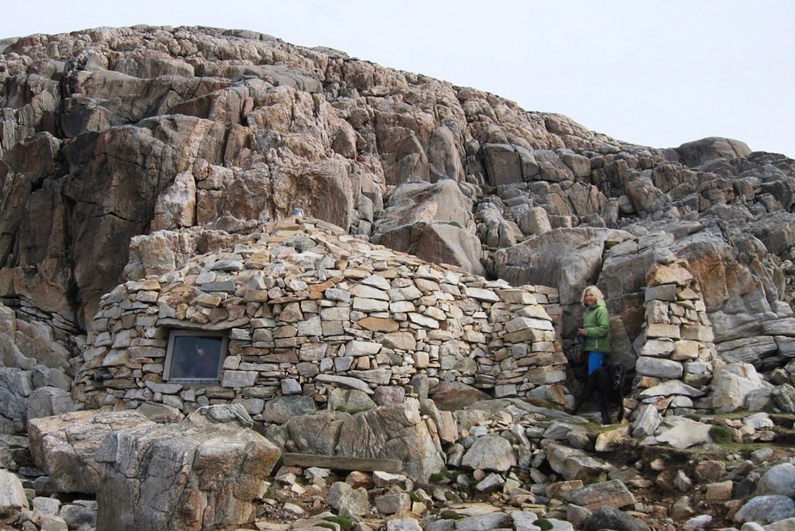 The Bothy, a dramatic bothy built into the side of a cliff on the Isle of Lewis., Scotland.