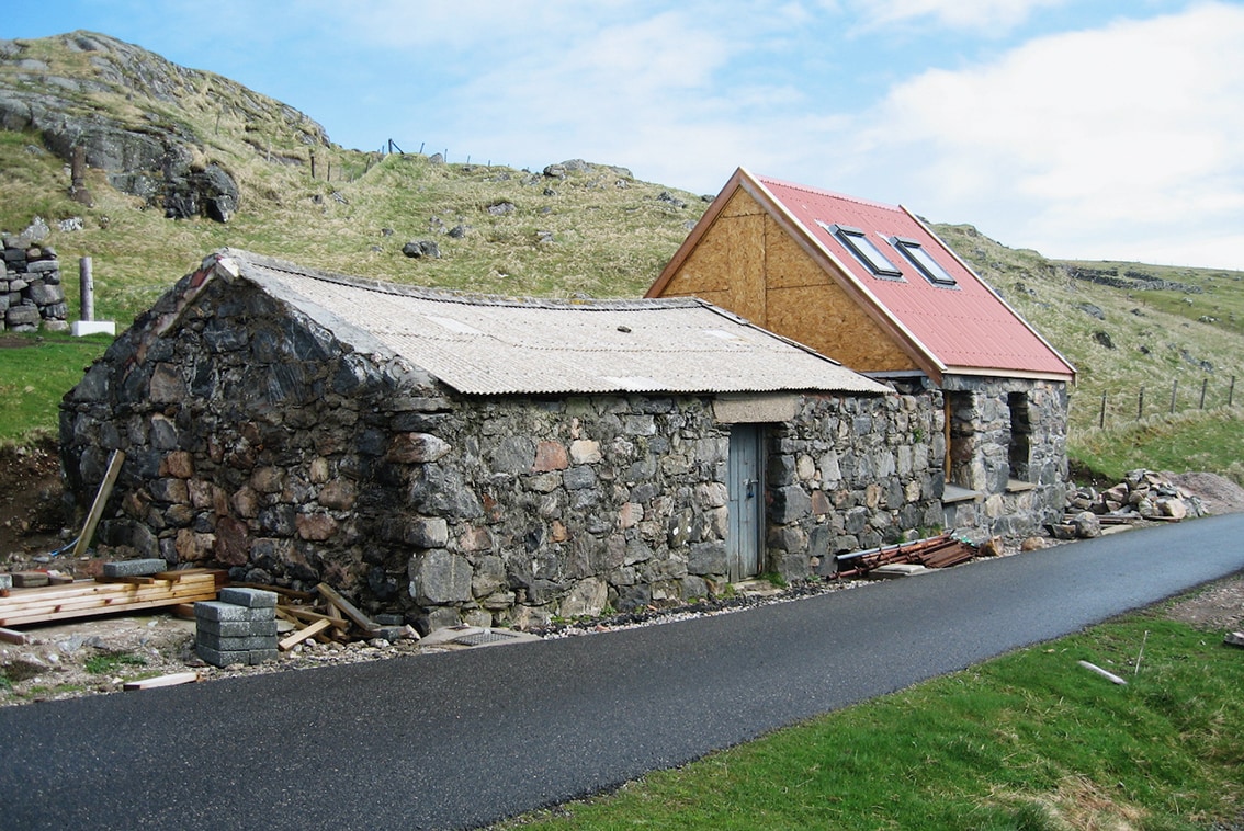 Making the Timsgarry Byre, a unique self catering accommodation set in the beautiful landscape of the Outer Hebrides of Scotland